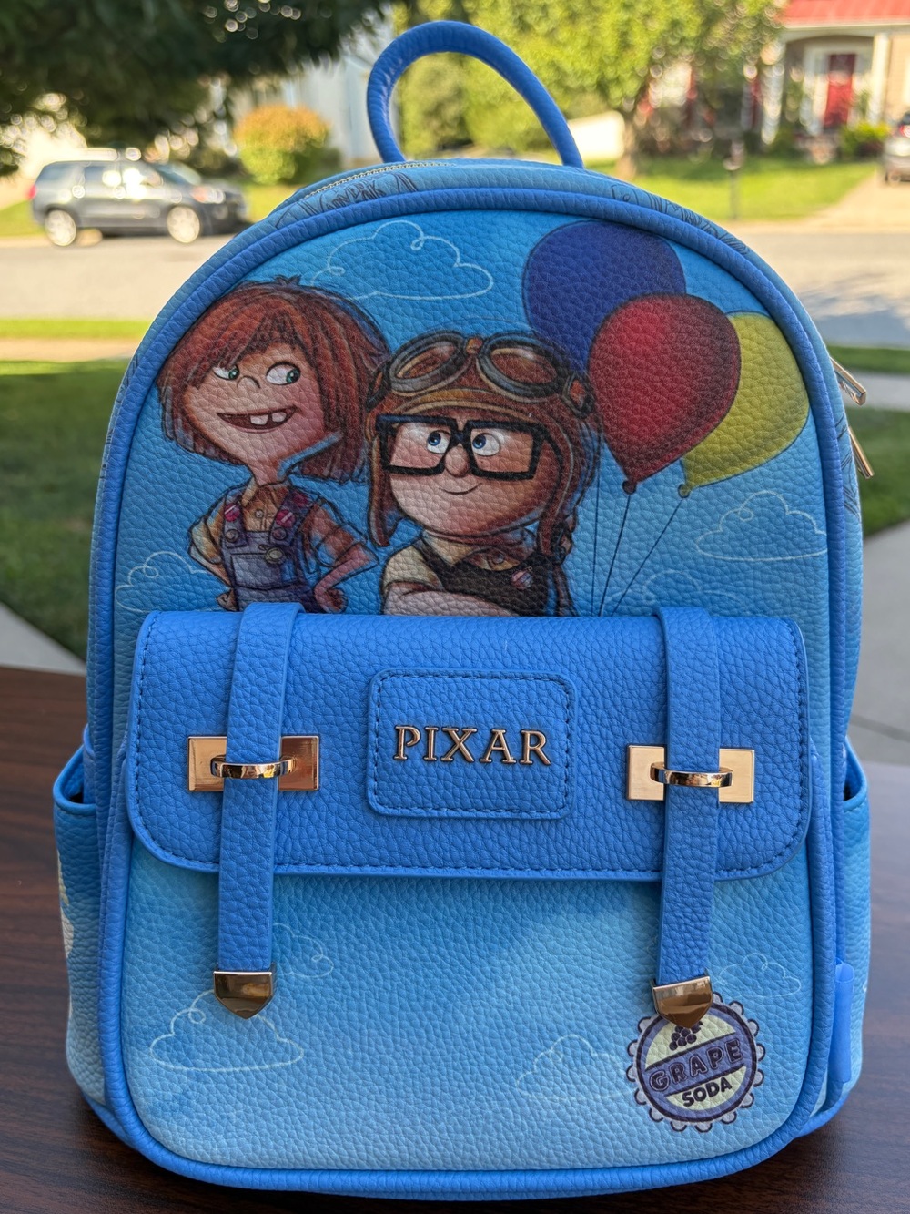 WondaPop Disney Pixar Up Carl & Ellie Grape Soda Mini Backpack NWT